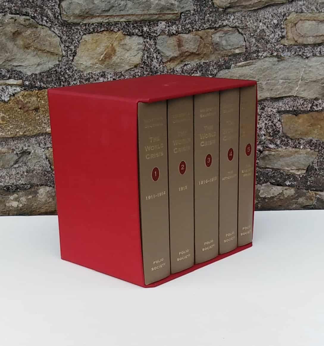 The World Crisis 5 Volume Set in Slipcase. Winston S. Churchill. Folio Society, 2007